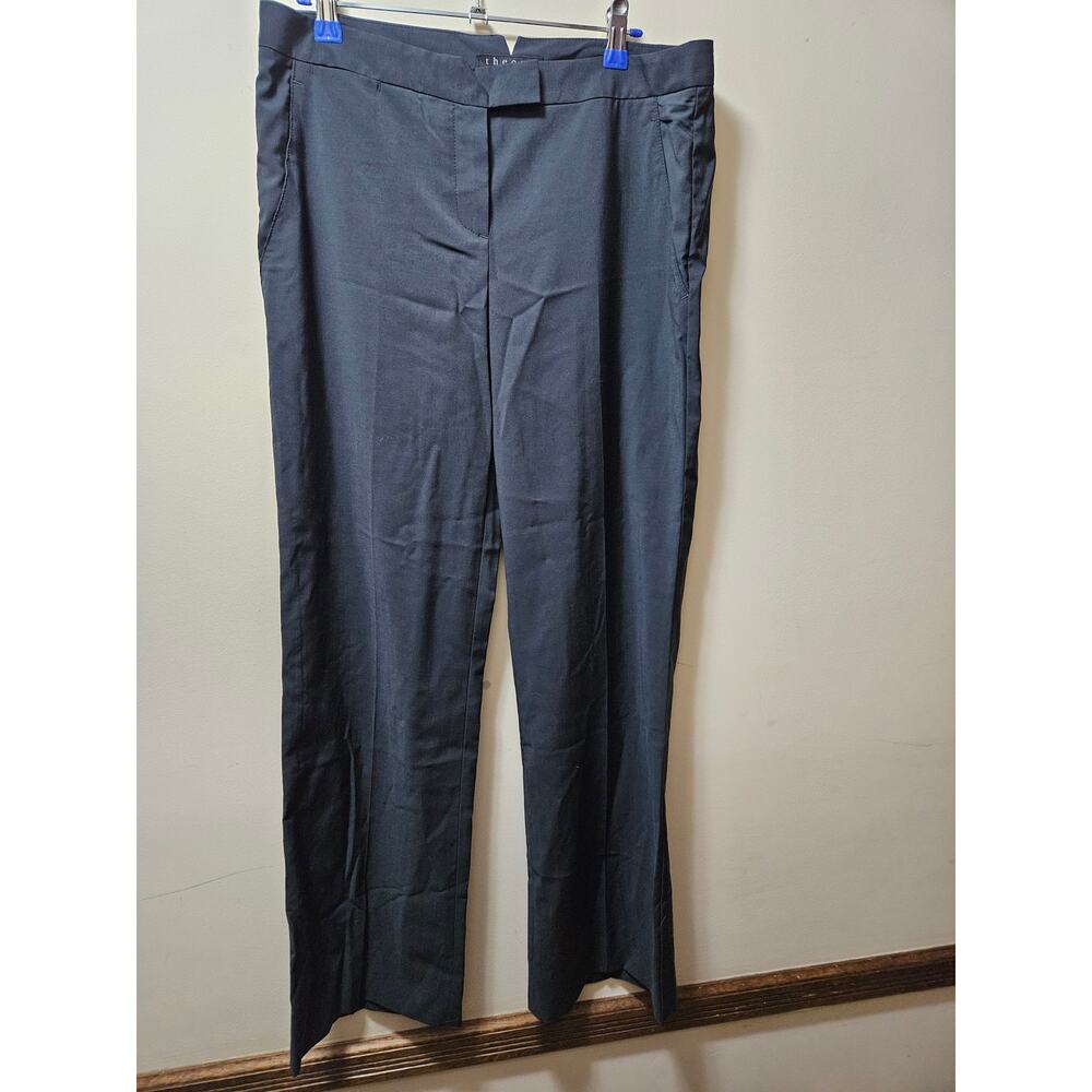 Vintage Theory Black Wool Trousers Size 6 Made USA Late 90s Y2K Archival - Picture 5 of 13